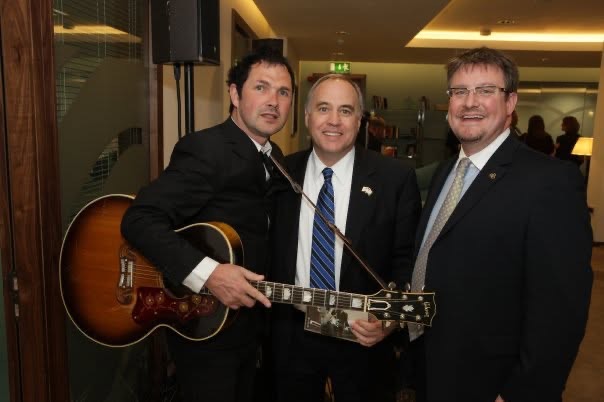 Mark J. Finlay with New York State Comptroller Thomas P. DiNapoli and Brian Houston at the Presidents' Club, Belfast, 2008